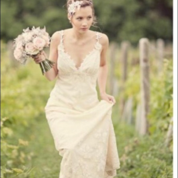 Claire Pettibone Ivory Constance Wedding Dress - Picture 3 of 15
